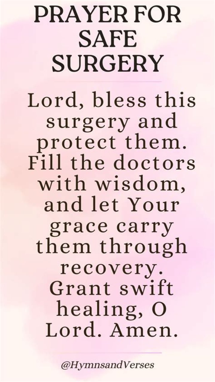 Prayer for safe surgery